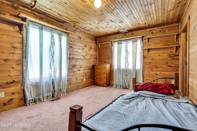 790 Farmingdale Rd, Jackson, NJ 08527 - carpeted bedroom with wooden walls and wood ceiling