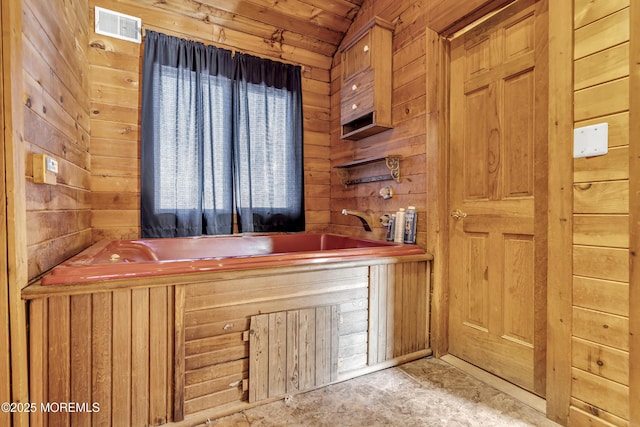 790 Farmingdale Rd, Jackson, NJ 08527 - indoor wet bar featuring wood walls