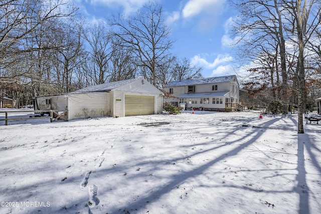 790 Farmingdale Rd, Jackson, NJ 08527 - snow covered back of property featuring an outdoor structure