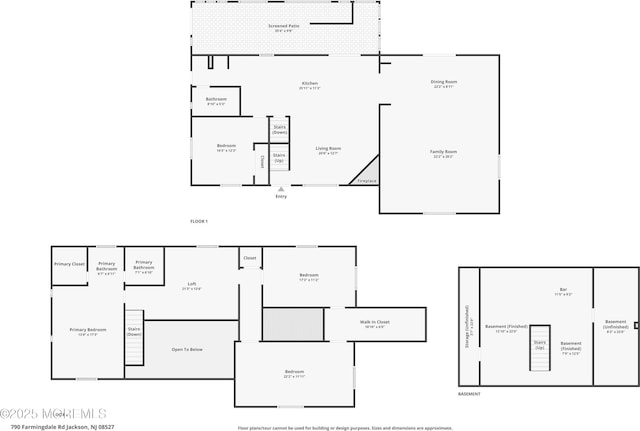790 Farmingdale Rd, Jackson, NJ 08527 - view of floor plan / room layout