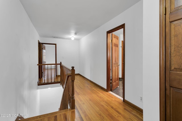 hall featuring light hardwood / wood-style flooring