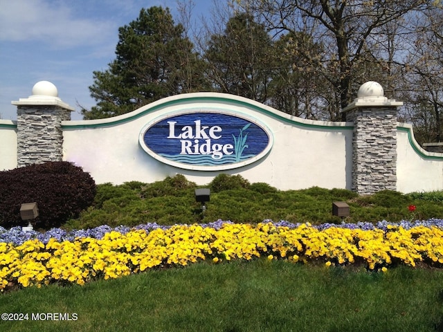 view of community sign