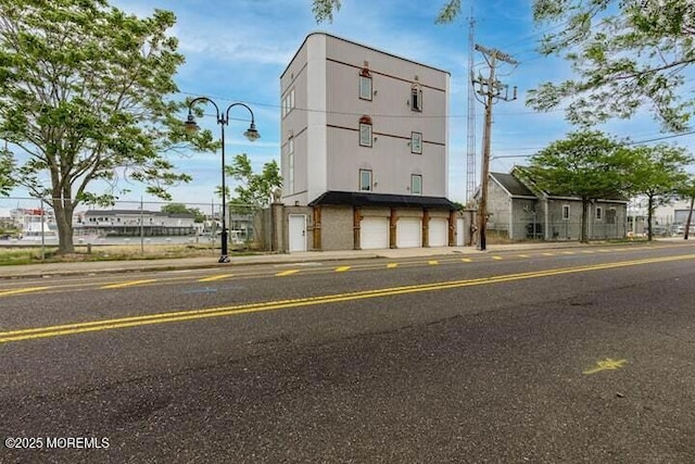 view of property featuring a garage