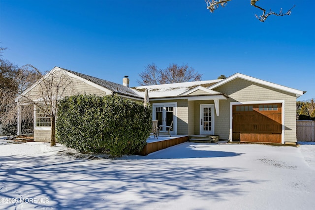 view of front of home featuring a garage