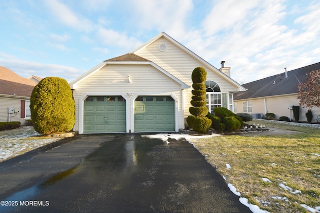 view of front facade with a garage