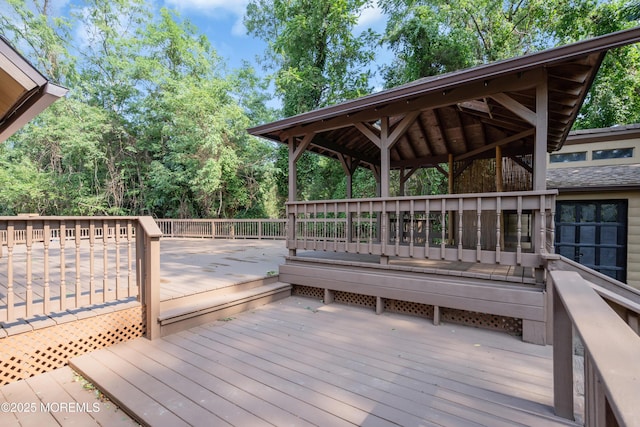 view of wooden terrace