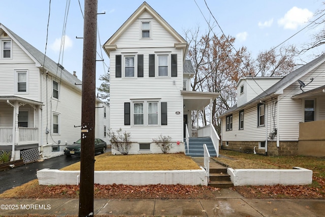 view of front of property with a porch