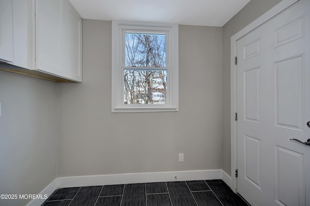 washroom with cabinets