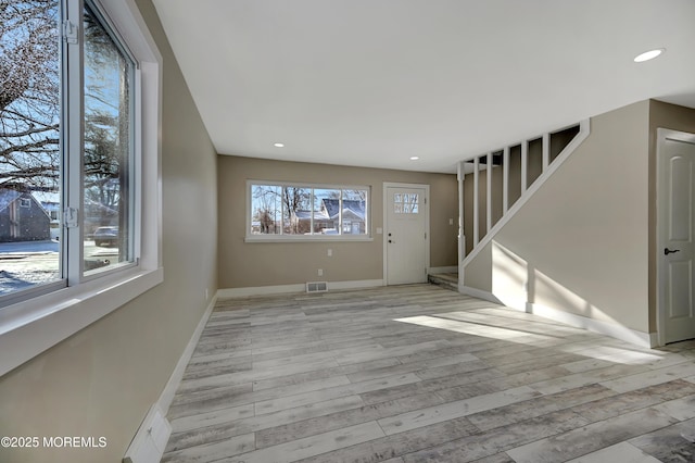 interior space featuring light hardwood / wood-style flooring