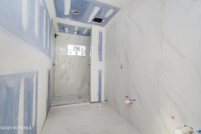 302 4th Ave, Belmar, NJ 07719 - full bathroom featuring a marble finish shower and marble finish floors