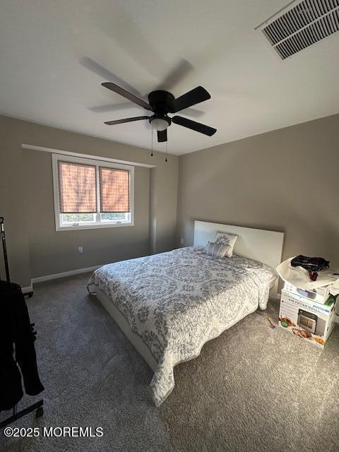122 Orchid Ct Unit 1202, Toms River, NJ 08753 - bedroom featuring carpet flooring, baseboards, and a ceiling fan