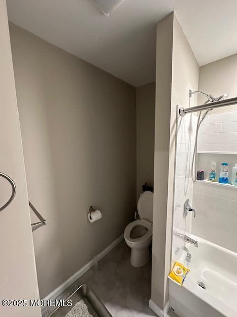 122 Orchid Ct Unit 1202, Toms River, NJ 08753 - bathroom featuring toilet,  shower combination, and baseboards