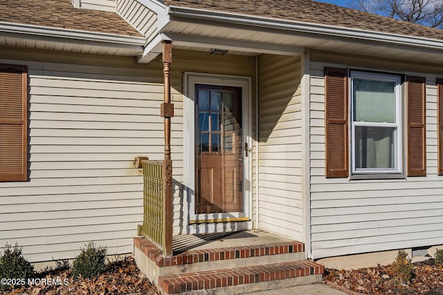 view of doorway to property