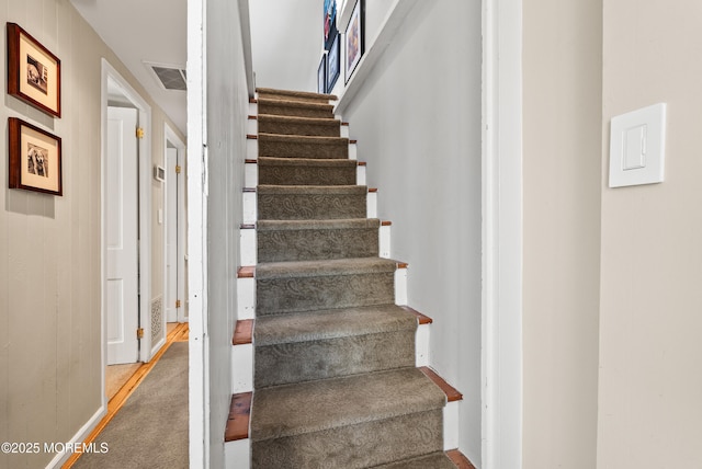 stairs featuring visible vents