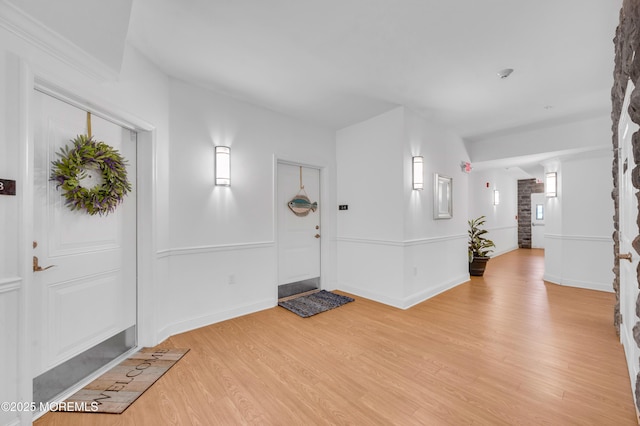 foyer featuring light hardwood / wood-style flooring