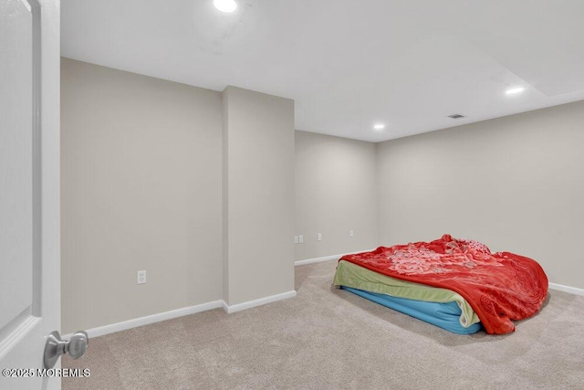 bedroom with carpet floors