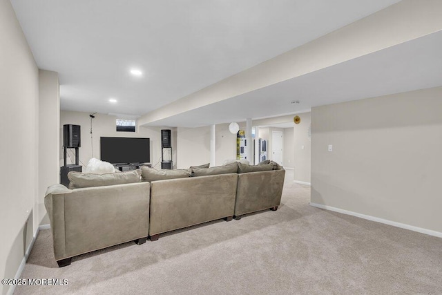 view of carpeted living room