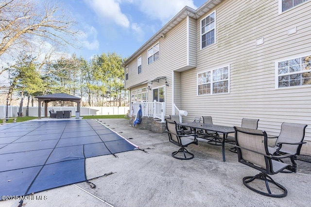 view of patio with a gazebo