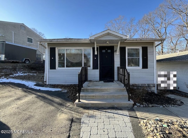 view of bungalow-style home