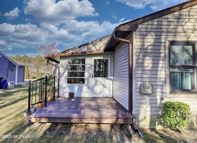 view of wooden deck