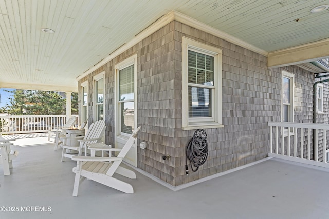 view of patio with a porch