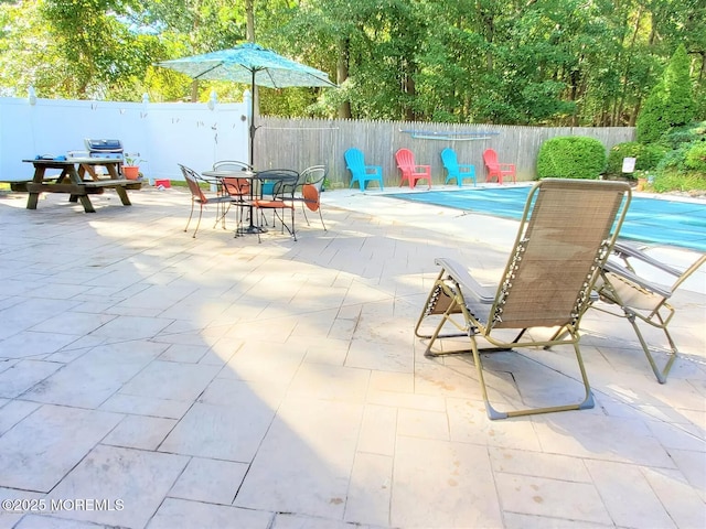 view of pool with a patio area