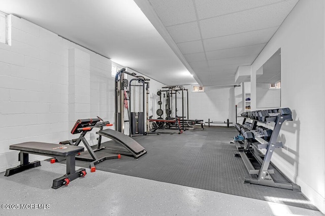 view of exercise room