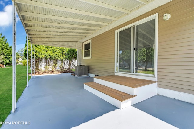 view of patio / terrace featuring central AC