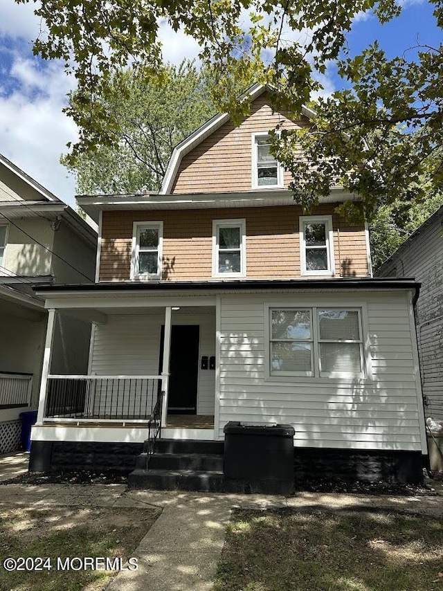 view of front of property with a porch