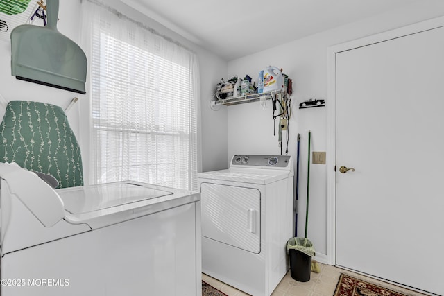 washroom featuring washer / dryer