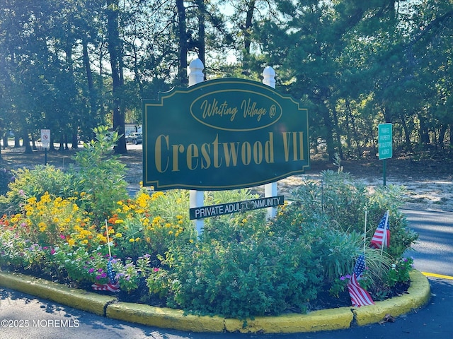 view of community sign