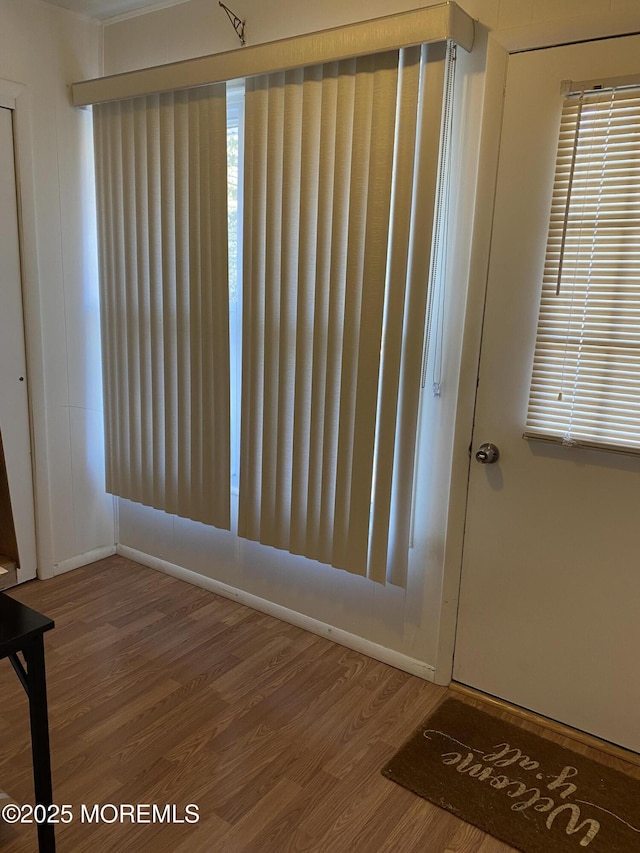 foyer featuring hardwood / wood-style flooring