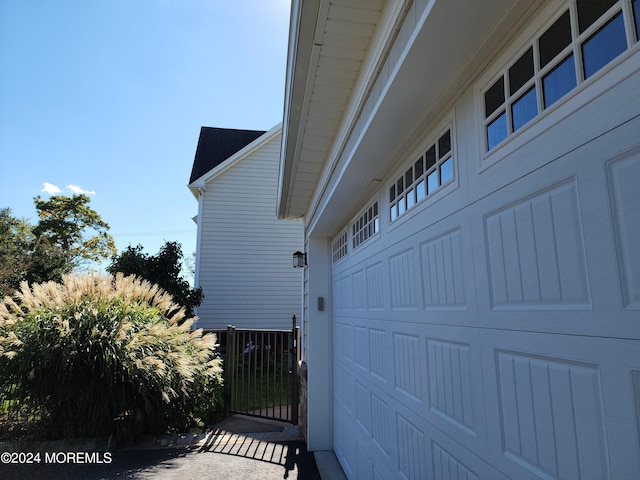 view of home's exterior featuring a garage