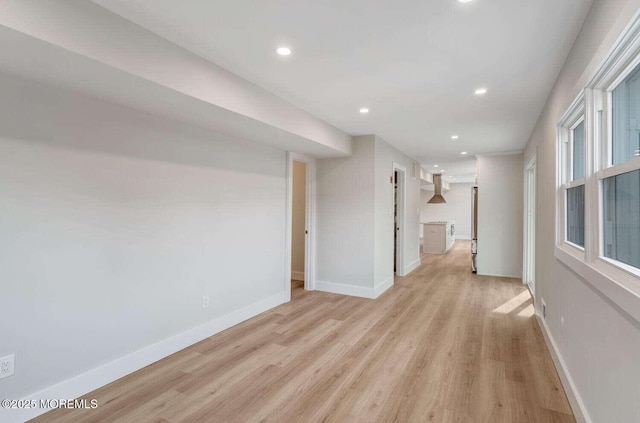 interior space featuring light hardwood / wood-style flooring