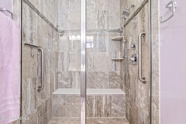 bathroom with an enclosed shower