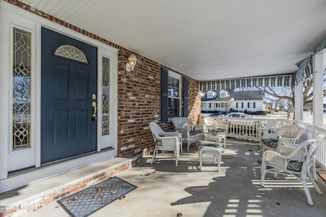 view of patio with covered porch