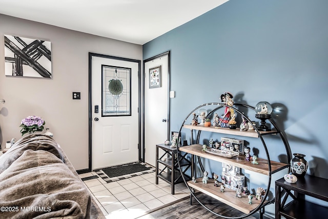 view of tiled foyer