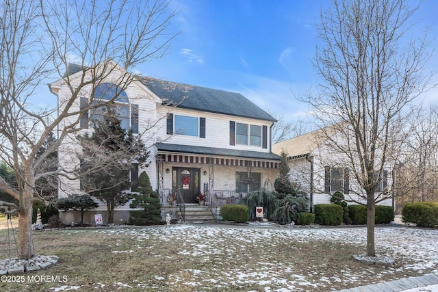 view of front of home with covered porch