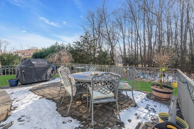 view of patio / terrace featuring grilling area