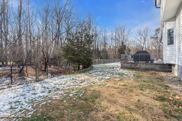 view of snowy yard