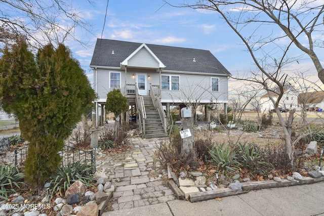 view of coastal home