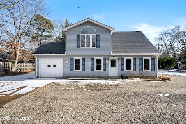 view of property with a garage