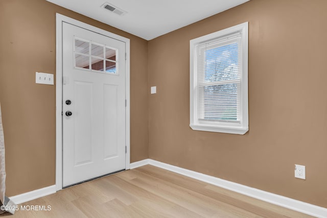 entryway featuring light hardwood / wood-style flooring