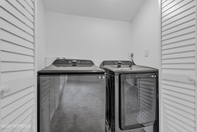 laundry room featuring washer and dryer