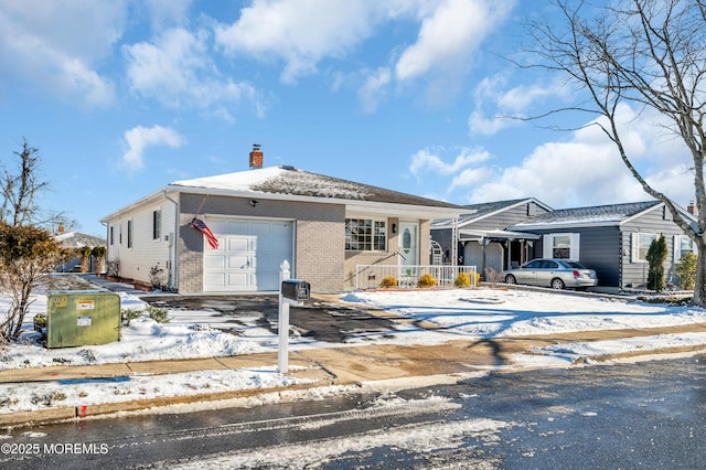 view of front facade with a garage