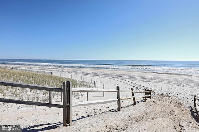 water view featuring a beach view