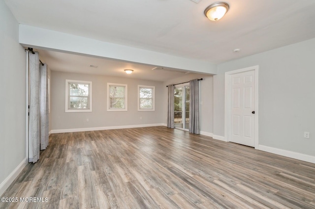 empty room featuring light wood-type flooring