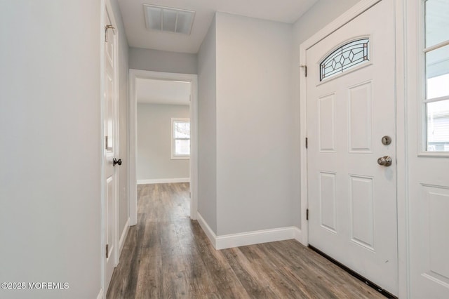 entryway featuring hardwood / wood-style floors