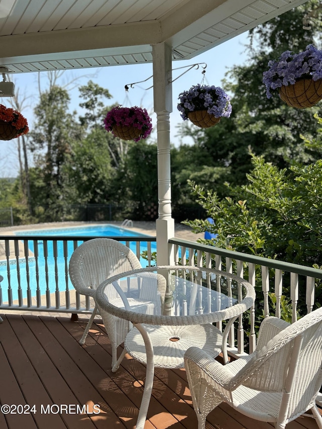 view of wooden deck