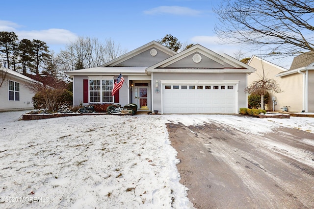 view of front of home featuring a garage